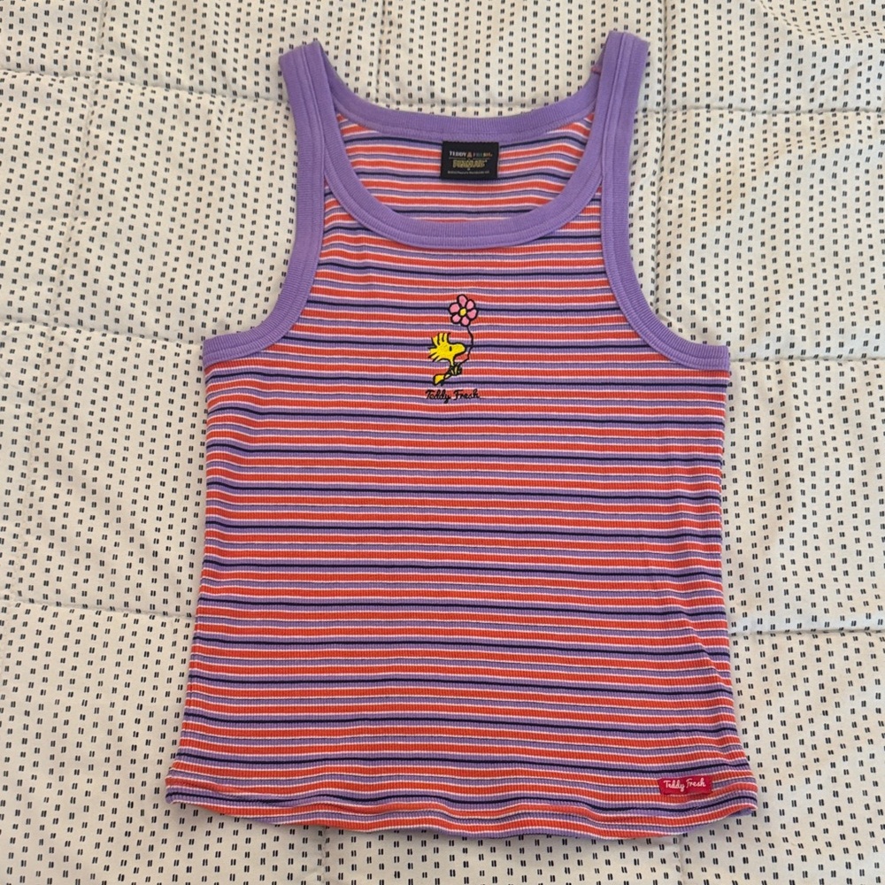 Teddy Fresh Purple and Pink Striped Tank Top